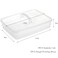 Lawei 3 Pack Pizza Dough Proofing Box 14 x 10 Inch Dough Trays with Lid and Handle for Pizza Stackable Pizza Bread Fermentation Storage Containers Translucent Box with Cover Dough Tray BPA Free