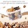 SOLIGT Overnight Oats Containers with Lids Folding Spoons and Divided Compartment for Fruit Nuts Small Glass 16oz Mason Jars for Oatmeal Yogurt Parfait 2 SetSmoke GrayOat White