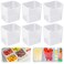 JJYHEHOT 6 PCS Fridge Organizer Bins Refrigerator Side Door Storage Box Plastic Clear Storage Container for Fridge Cupboard Pantry Snacks Tins Kitchen