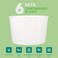 JoyServe 64 oz Plastic Containers with Lids Pack of 6 Food Storage Organizer Half Gallon Round Plastic Deli Container with LeakProof Lid BPAFree Freezer Dishwasher Microwave Safe