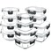 C CREST Food Storage Glass Containers Set of 12 with Locking Lids MultiSize Airtight Seal for Freshness Perfect for Meal Prep and Storage
