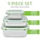 UPTRUST Stainless Steel Food Storage Containers Leak Proof Airtight Lids Set of 9 Containers Dishwasher Freezer Safe