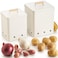 ZICOTO Beautiful Potato and Onion Storage Container Set 101 89 Perfectly Sized Spacious Canisters For Your Kitchen Counter Or Pantry Food Safe Metal Bins Keep Produce Fresh Longer