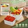 Winproper 4 PCS Fruit Storage Containers for Fridge Produce Containers for Fridge with Removable Colander AllInOne Fruit Washing Bowl with Strainer MicrowaveDishwasher Safe for Salad Berry Lettuce Kee