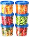 BiuLeon 6 Pack24 oz Freezer Storage Containers Plastic Food Storage Containers with Twist Top Lids BPA Free and Reusable Soup Containers with Lids LeakproofMicrowaveDishwasher Safe