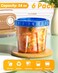 BiuLeon 6 Pack24 oz Freezer Storage Containers Plastic Food Storage Containers with Twist Top Lids BPA Free and Reusable Soup Containers with Lids LeakproofMicrowaveDishwasher Safe