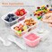 WEST STORY 20 Set Snack Containers with Lids Spoons Reusable Double Compartment Condiment Containers for Lunches Picnics Parties BPAFree Microwave Safe Transparent