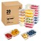 MACTANO Reusable Snack Containers with Lids 9 oz Double Compartment Plastic Snack Pack Containers Portion Control Meal Prep Snack Boxes BPA Free 20 Sets for Work Travel School