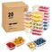 MACTANO Reusable Snack Containers with Lids 9 oz Double Compartment Plastic Snack Pack Containers Portion Control Meal Prep Snack Boxes BPA Free 20 Sets for Work Travel School