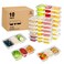 MACTANO 8 OZ Reusable Snack Containers with Lids New 3 Compartment Condiment Snack Pack Containers 10 Sets