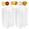 Dasinro 20 Sets Double Compartment Condiment Containers with lids Reusable Snack Pack Containers Used For Portioning FruitsStoring Food Dips and Carrying Snacks