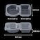 Husfunov 15 Set Reusable Snack Containers with Lids 2Compartment Snackle Box Container Portion Control for Kids Meal Prep Containers for Travel School