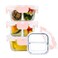 Nafhone Bariatric Meal Prep Containers 8 oz Bariatric Portion Control Food Storage Containers with Two 4 oz Compartments 3 Pack Reusable Glass Snack Containers with BPA Free Airtight Lids Pink