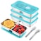 UCBAT Stainless Steel Snack Containers with Lids 4 Pack Reusable Grab and Go 2 Compartment Lunch Box for Travel Outdoor CampinContainers for household or kitchen use