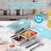 UCBAT Stainless Steel Snack Containers with Lids 4 Pack Reusable Grab and Go 2 Compartment Lunch Box for Travel Outdoor CampinContainers for household or kitchen use