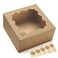Eupako Autopopup 10x10x5 Cake Boxes with Window 24pcs Quick Fold Brown Bakery Boxes Easy Assemble Gift Box for Pies Cookies Pastries Chocolates Party Wedding