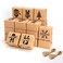 Tenare 30 Pieces Christmas Cookie Boxes with Clear Window Cupcake Bakery Boxes Pastry Packaging Kraft Present Box with Rope for Food Present Giving 4 x 4 x 25 InchesBrownClassic