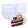 AQSXO 50 Pcs Transparent Cake Slice Plastic Containers with Lids 4 Inches Hinged Lid Cheese cake Container for Take Out Packaging Bakery and Cafe