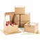Huoshange Cookie Boxes with Window 45x45x3 Inch50 Pack PremiumOil ResistantBrown Bakery BoxMini Treat Boxes for Mini Bundt Cake and Individual Cheesecakes
