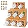 KPOSIYA 60 Pcs Brown Bakery Boxes with Window Individual Cupcake Boxes 4x4x25 Inches Cookie Boxes Kraft Paper Brown Gift Box for Pastries Cookies Pie Donuts Macaroon