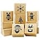 ZMCINER 24 Pieces Christmas Cookie Boxes Christmas Bakery Box with Window for Pastries Cupcakes Brownies CookiesDonuts Brown Kraft Bakery Boxes 4x 4x 25