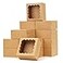 Moretoes 15pcs Cookie Boxes with Window 6x6x3in Brown Bakery Boxes for Treats Small Cake Desserts Donuts Pastry