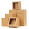 Moretoes 15pcs Cookie Boxes with Window 6x6x3in Brown Bakery Boxes for Treats Small Cake Desserts Donuts Pastry