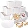 KPOSIYA 40pcs 6x6x5 inch Mini Cake Boxes with Cake Boards 20 Boxes 20 Boards 6 inch Small Cake Boxes with LidsCajas de mini pastel Bakery Boxes with Window for Christmas Thanksgiving
