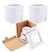 Huoshange Tall Cake Boxes for Tier Cakes10x10x12 Inch 3Pack Thick Sturdy Cake Box with Window Layer Cake CarrierDisposable Cake Containers