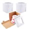 Huoshange Tall Cake Boxes for Tier Cakes10x10x12 Inch 3Pack Thick Sturdy Cake Box with Window Layer Cake CarrierDisposable Cake Containers