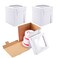 Huoshange Tall Cake Boxes for Tier Cakes10x10x12 Inch 3Pack Thick Sturdy Cake Box with Window Layer Cake CarrierDisposable Cake Containers