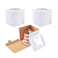 Huoshange Tall Cake Boxes for Tier Cakes8x8x8 Inch 12Pack Thick Sturdy Cake Box with Window White Cake CarrierDisposable Cake Containers