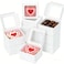 XINHPKGG 50pcs Cookie Boxes 4x4x25 Inch Bakery Boxes with Window Treat Box Dessert Box for Wedding Favors Party White