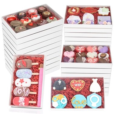 TEMLQPACK 12 PACK 95 x 6 x 12 Clear Cookie Boxes with Full WindowBakery Boxes Cakesicle Boxes Chocolate Covered Pretzel Rods Boxes Macaron Boxes for Valentines Christmas
