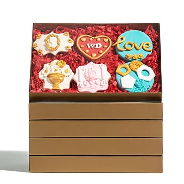 RomanticBaking 24 Pack 9 12 x 6 x 1 14 Gold Cookie Boxes Macaron Boxes for 12 Clear Bakery Boxes Cakesicle Boxes Pretdzel Cocoa Bombs Box