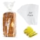 Gere Large Bread Bags with Ties 8 x 4 x 18 50 Pack Clear Reusable Bulk Bread Bags for Homemade Bread Plastic Bakery Bags Clear Bread Loaf Packing Bags