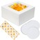 GylSun 5 sets Cake Boxes 10x10x5 inches with Cake Boards Bakery Boxes for Cakes