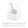 BAKIPACK 25 White Bakery Boxes with Window 5x5x35 Inches Dessert Boxes to Go with Window Treat Boxes for Small Bakery Dessert Candy Cookies Pastry Party Favors Wedding Cake