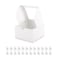 BAKIPACK 25 White Bakery Boxes with Window 5x5x35 Inches Dessert Boxes to Go with Window Treat Boxes for Small Bakery Dessert Candy Cookies Pastry Party Favors Wedding Cake