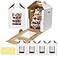 Mcfleet Tall Cake Boxes 4 Pack 10x10x12 for Tier Cakes with Window 10 Inch Disposable Large Layer Bakery Carrier with Handle Bakery Safe Transport Box for Wedding Birthday Party