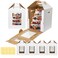 Mcfleet Tall Cake Boxes 4 Pack 10x10x12 for Tier Cakes with Window 10 Inch Disposable Large Layer Bakery Carrier with Handle Bakery Safe Transport Box for Wedding Birthday Party