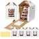 Mcfleet Tall Cake Boxes 4 Pack 10x10x12 for Tier Cakes with Window 10 Inch Disposable Large Layer Bakery Carrier with Handle Bakery Safe Transport Box for Wedding Birthday Party