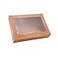 Tcoivs 20Pack Bakery Boxes with Window 12 x 8 x 25 Cookie Boxes Treat Boxes Large Donut Boxes for Muffins and Pastries Brown