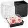 Ocmoiy Small Charcuterie Boxes with Clear Lids To Go Paper Disposable Food Containers 5 Inches Bakery Dessert Boxes for Sandwich Cookie Pastry Cake Slice Black 50ct
