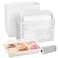 ZORRITA 50 Pack Paper Charcuterie Boxes with Clear Lids 75 Inch Small To Go Treat Containers for Desserts Cookies Sandwich Pastry Strawberries and Cupcakes White