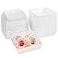 Ocmoiy Small Charcuterie Boxes with Clear Lids To Go Paper Disposable Food Containers 5 Inches Bakery Dessert Boxes for Sandwich Cookie Pastry Cake Slice White 50ct