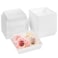 Ocmoiy Small Charcuterie Boxes with Clear Lids To Go Paper Disposable Food Containers 5 Inches Bakery Dessert Boxes for Sandwich Cookie Pastry Cake Slice White 50ct
