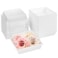 Ocmoiy Small Charcuterie Boxes with Clear Lids To Go Paper Disposable Food Containers 5 Inches Bakery Dessert Boxes for Sandwich Cookie Pastry Cake Slice White 50ct
