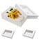 Wowxyz 14x10x4 Cake Boxes 6pcs Rectangle Quarter Sheet 14 Sheet Bakery Boxes with Window Donuts Pastry Baking Cake Pie White Cardboard Treat Packaging