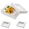 Wowxyz 14x10x4 Cake Boxes 6pcs Rectangle Quarter Sheet 14 Sheet Bakery Boxes with Window Donuts Pastry Baking Cake Pie White Cardboard Treat Packaging